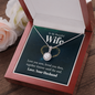 to my beautiful wife - love you now Wife Solitaire Necklace, Necklace for Wife, Silver Jewelry for Wife | Custom Heart Design