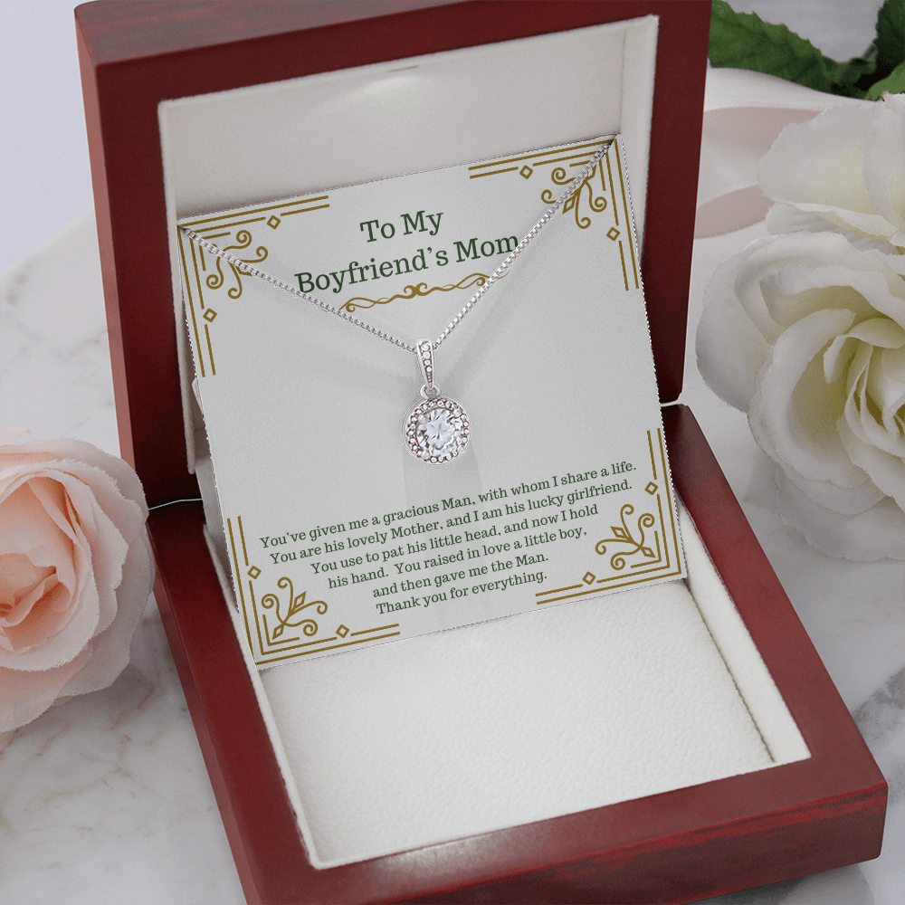 Eternal Hope Solitaire Necklace for Boyfriend's Mom | Custom Heart Design