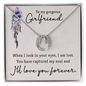 Girlfriend Horseshoe Necklace, Lucky In Love Silver Necklace for Girlfriend | Custom Heart Design