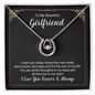 Girlfriend Horseshoe Necklace, Lucky In Love Silver Necklace for Girlfriend | Custom Heart Design