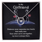 Girlfriend Horseshoe Necklace, Lucky In Love Silver Necklace for Girlfriend | Custom Heart Design