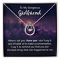 Girlfriend Horseshoe Necklace, Lucky In Love Silver Necklace for Girlfriend | Custom Heart Design