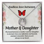 Mom & Daughter Contemporary Silver Necklace-Endless love - Custom Heart Design