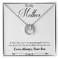 Mom Silver Necklace, From Son-Sweetest gift from God - Custom Heart Design