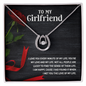 Girlfriend Horseshoe Necklace, Lucky In Love Silver Necklace for Girlfriend | Custom Heart Design