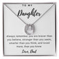 Daughter Pendant, Good luck Necklace | Custom Heart Design