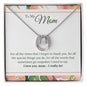 Mom Contemporary Silver Necklace-I really do love you! - Custom Heart Design