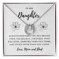 Daughter Pendant, Good luck Necklace | Custom Heart Design