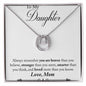 Daughter Pendant, Good luck Necklace | Custom Heart Design