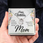 Mom Birthday Necklace - Custom Heart Design