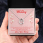 Mom to be Contemporary Silver Necklace-I can hear you - Custom Heart Design