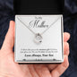 Mom Silver Necklace, From Son-Sweetest gift from God - Custom Heart Design