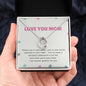 Mom Contemporary Silver Necklace-Joy in your smile - Custom Heart Design