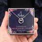 Mom Contemporary Silver Necklace-Laugh, dream, love - Custom Heart Design