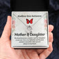 Mom & Daughter Contemporary Silver Necklace-Endless love - Custom Heart Design
