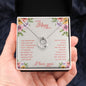 Mom Contemporary Silver Necklace-You gave me confidence - Custom Heart Design