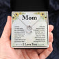 Mom Contemporary Silver Necklace-It's not easy - Custom Heart Design