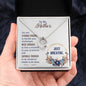 Mom Contemporary Silver Necklace-Just breathe - Custom Heart Design