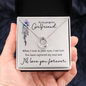 Girlfriend Horseshoe Necklace, Lucky In Love Silver Necklace for Girlfriend | Custom Heart Design