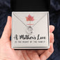 Mom Contemporary Silver Necklace-The heart of the family - Custom Heart Design
