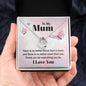 Mum Contemporary Silver Necklace-No better friend - Custom Heart Design