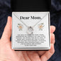 Mom Contemporary Silver Necklace, From Son-Joy and tears - Custom Heart Design
