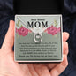 Bonus Mom Contemporary Silver Necklace-Best Mom Ever - Custom Heart Design