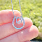 Girlfriend Horseshoe Necklace, Lucky In Love Silver Necklace for Girlfriend | Custom Heart Design