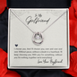 Girlfriend Horseshoe Necklace, Lucky In Love Silver Necklace for Girlfriend - Custom Heart Design