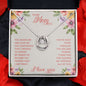 Mom Contemporary Silver Necklace-You gave me confidence - Custom Heart Design