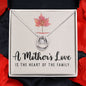 Mom Contemporary Silver Necklace-The heart of the family - Custom Heart Design