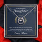 Daughter Pendant, Good luck Necklace from Mum - Custom Heart Design