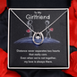 Girlfriend Horseshoe Necklace, Lucky In Love Silver Necklace for Girlfriend | Custom Heart Design