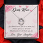 Mom Contemporary Silver Necklace, From Daughter-I'd choose you as a friend - Custom Heart Design