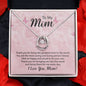 Mom Contemporary Silver Necklace-The greatest Mom - Custom Heart Design