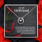Girlfriend Horseshoe Necklace, Lucky In Love Silver Necklace for Girlfriend | Custom Heart Design