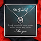 Girlfriend Horseshoe Necklace, Lucky In Love Silver Necklace for Girlfriend | Custom Heart Design
