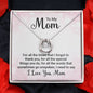 Mom Silver Necklace-Words that go unspoken - Custom Heart Design