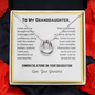 Graduation Necklace for Granddaughter | Custom Heart Design