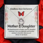 Mom & Daughter Contemporary Silver Necklace-Endless love - Custom Heart Design