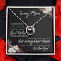 Mom Contemporary Silver Necklace-So much of me - Custom Heart Design