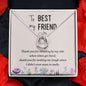 Best Friend Contemporary Silver Necklace-You make me laugh - Custom Heart Design