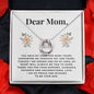 Mom Contemporary Silver Necklace, From Son-Joy and tears - Custom Heart Design