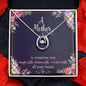 Mom Contemporary Silver Necklace-Laugh, dream, love - Custom Heart Design