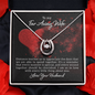 Lucky In Love Necklace for Far Away Wife | Custom Heart Design