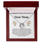 Mom Contemporary Silver Necklace, From Son-Joy and tears - Custom Heart Design