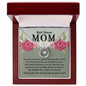 Bonus Mom Contemporary Silver Necklace-Best Mom Ever - Custom Heart Design
