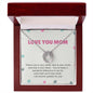 Mom Contemporary Silver Necklace-Joy in your smile - Custom Heart Design