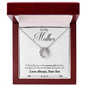 Mom Silver Necklace, From Son-Sweetest gift from God - Custom Heart Design