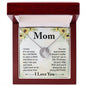 Mom Contemporary Silver Necklace-It's not easy - Custom Heart Design
